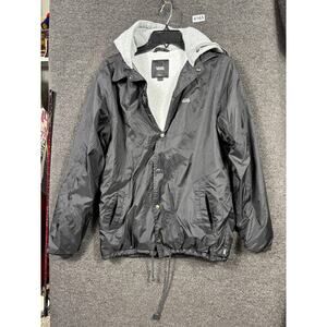 Vans Jacket Mens Small Hooded Windbreaker Coach Lined Skateboarding Streetwear